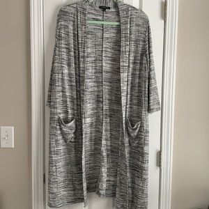 Heathered Gray 3/4 sleeve Duster Cardigan